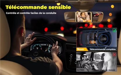 Miroir de voiture lumineux pour bébé